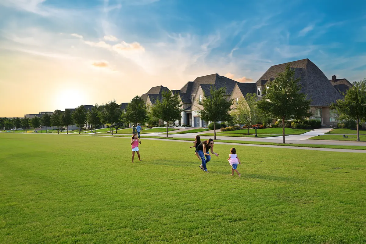 Playing outdoors